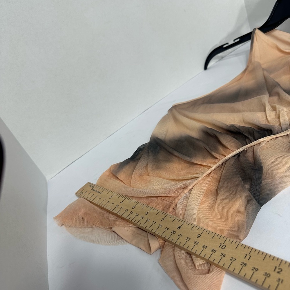 Zara Tan Asymmetrical Ruched Tank Top size S brand new w tags - Picture 6 of 7